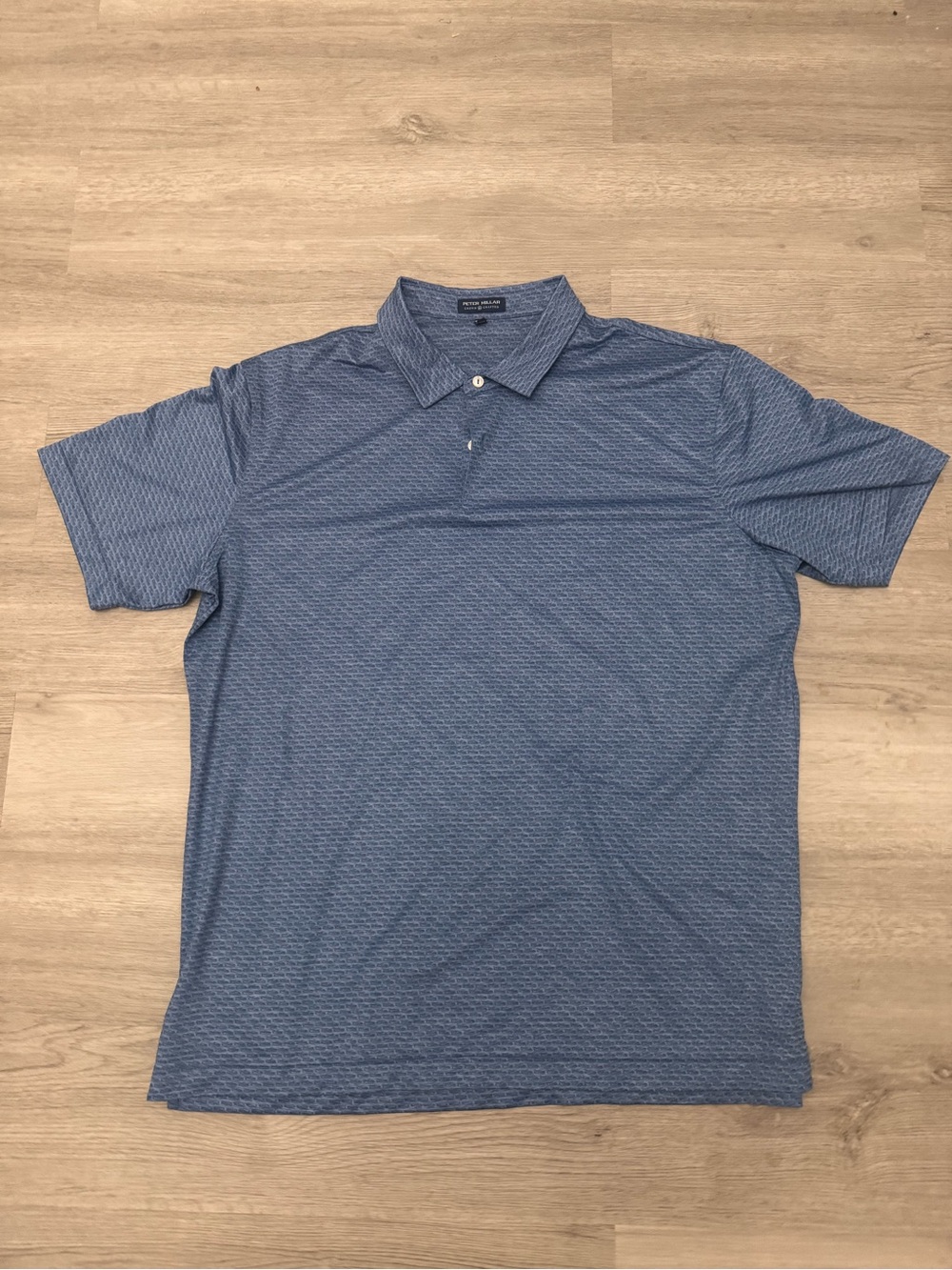Peter Millar Crown Crafted XL‎ Blue Pattern Golf Polo Shirt Menswear